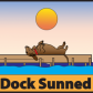 dachshund laying on a dock